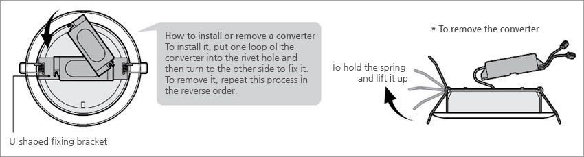 To remove the converter