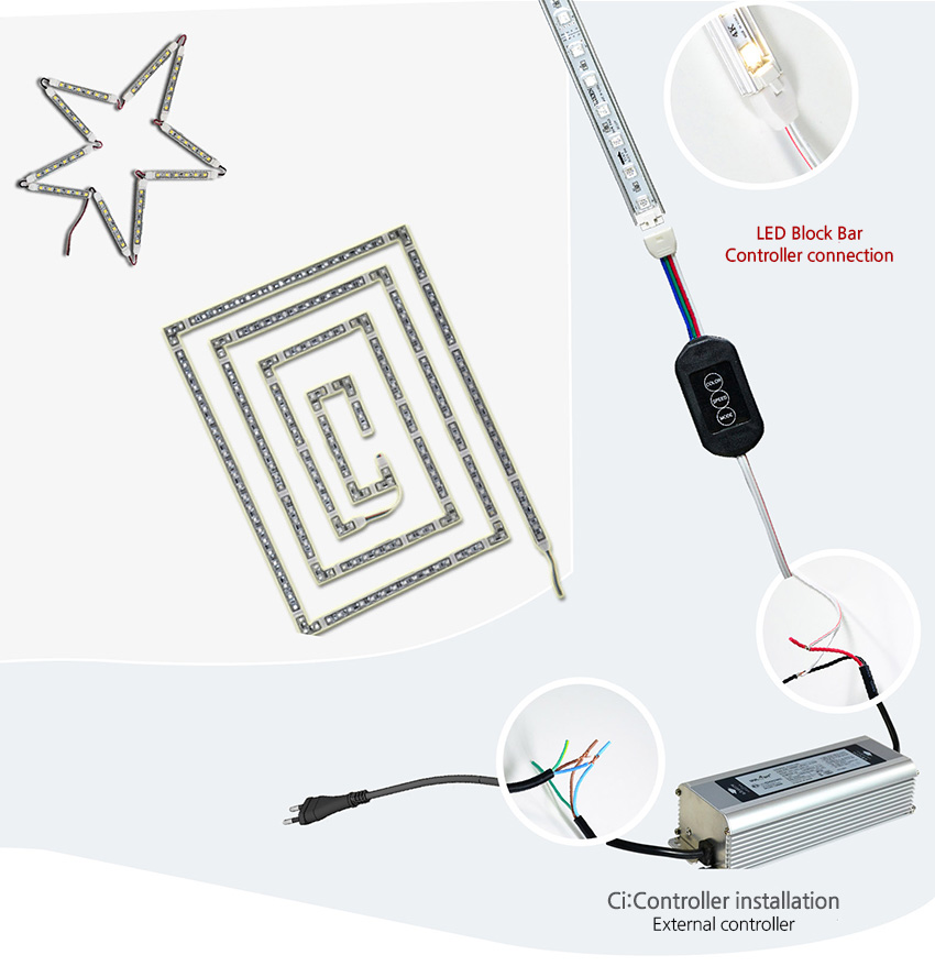 LED Block Bar Controller connection